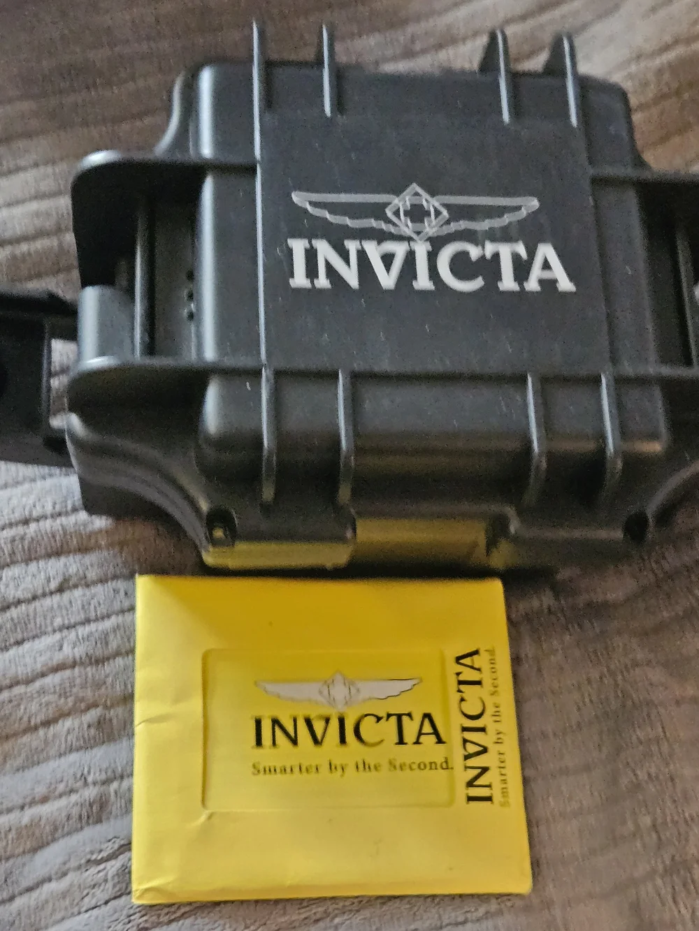 Invicta Silver Stainless Steel Chronograph Watch with Black Dial